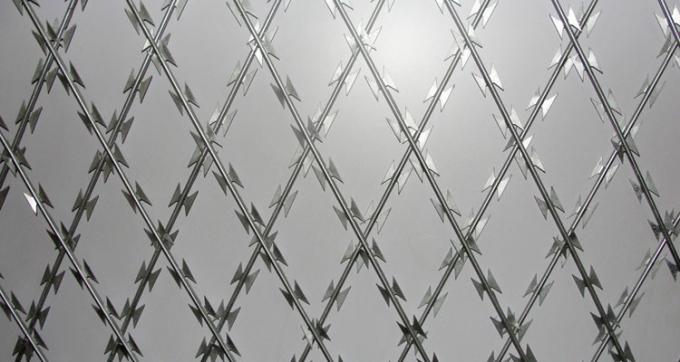 Elettro Galvanized1.5mmx1.5mm Diamond Welded Razor Wire Mesh 0