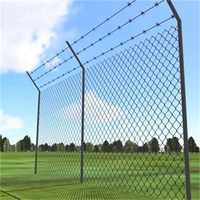 Anping  Yuanmai  Line Post 60*2mm  Galvanized   and   power  coated  Airport Perimeter Fencing High Security
